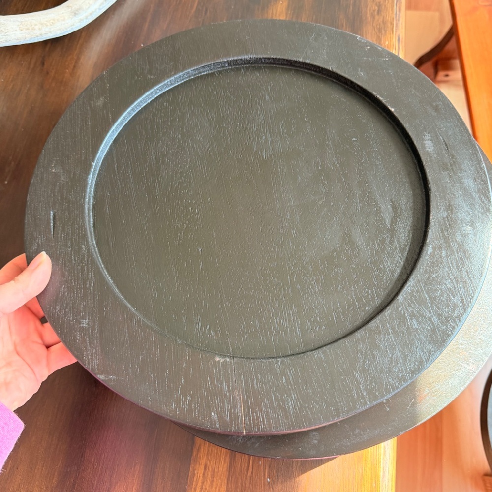 4 wooden pottery barn chargers - Picture 3 of 16